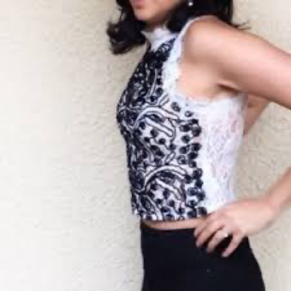 Zara Embroider Laced Top